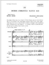 Hodie Christus Natus Est - POULENC - Partition - Chœur